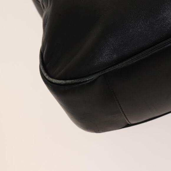 GUCCI Bamboo Shoulder Bag Leather Black Gold 001 001 - Picture 13 of 16